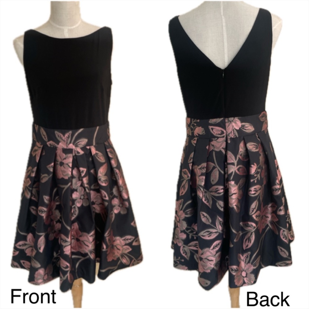 Lauren Ralph Lauren Black and Pink Floral Dress